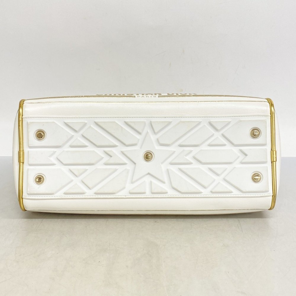 Christian Dior Cannage Bowling Bag in White, Gold, and Champagne Leather for ... - Picture 3 of 12